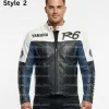 Yamaha Vintage Yellow & Blue Motorcycle Leather Jacket Yamaha Vintage Yellow & Blue Motorcycle Leather Jacket