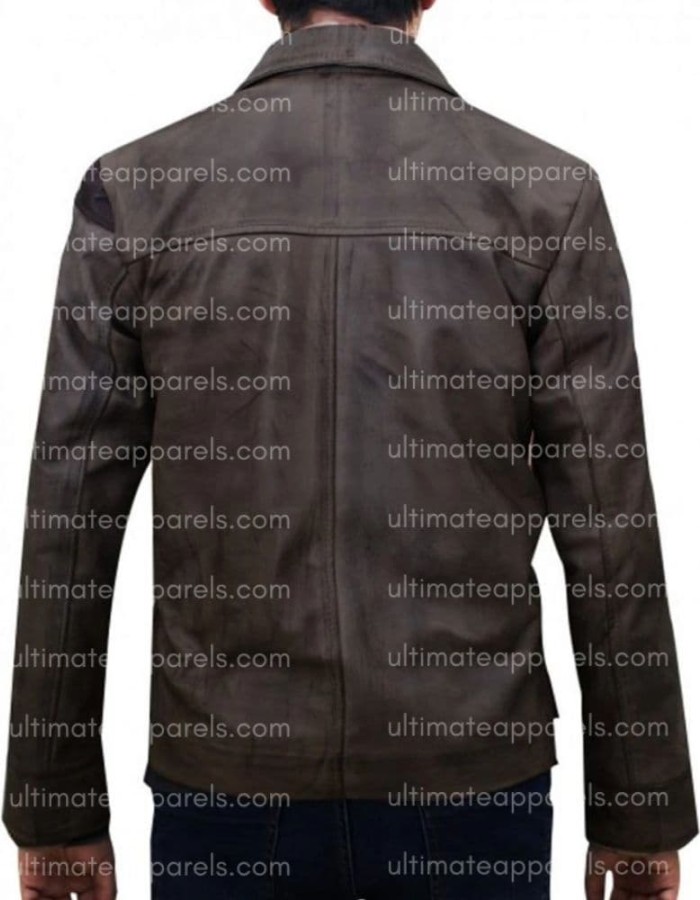Mortal Kombat X Jason Voorhees Distressed Leather Jacket