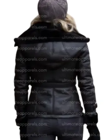 Once Upon A Time Jennifer Morrison Emma Swan Hooded Leather Jacket Once Upon A Time Jennifer Morrison Emma Swan Hooded Leather Jacket