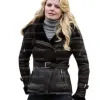 Once Upon A Time Jennifer Morrison Emma Swan Hooded Leather Jacket