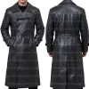 WW2 German Gestapo Black Trench Leather Coat WW2 German Gestapo Black Trench Leather Coat