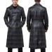 WW2 German Gestapo Black Trench Leather Coat