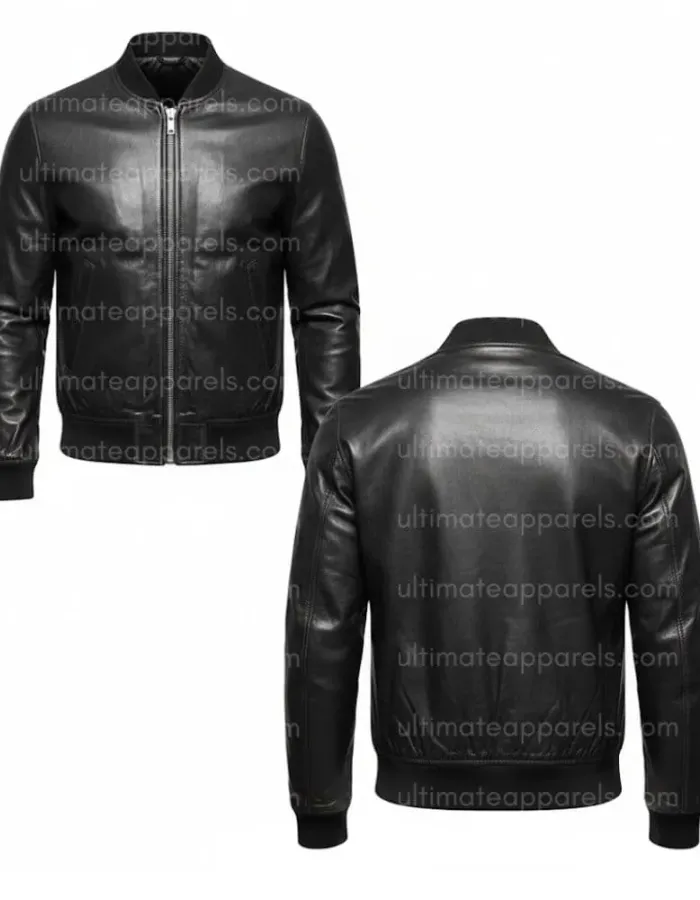 Jason Statham Black Bomber Leather Jacket Jason Statham Black Bomber Leather Jacket