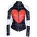 Kylie Minogue Red Heart Timebomb Black & White Motorcycle Jacket