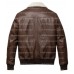 Men’s Genuine Lambskin Brown Bomber Jacket with Sherpa Collar