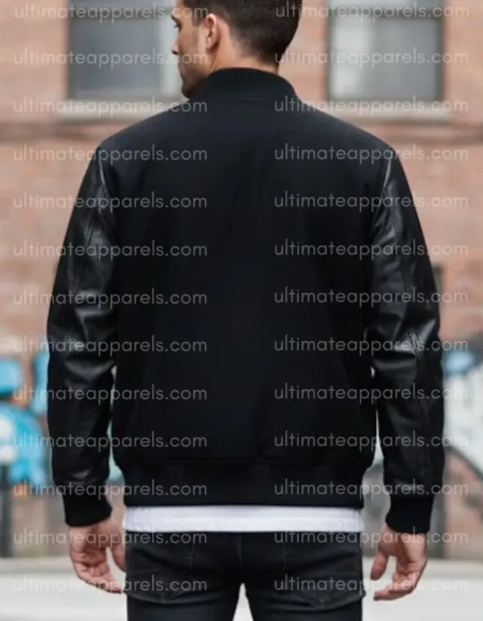 Men's Black Varsity Jacket Men's Black Varsity Jacket