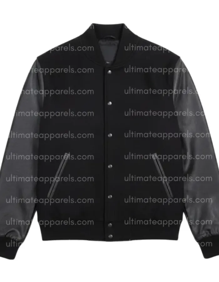 Men's Black Varsity Jacket Men's Black Varsity Jacket