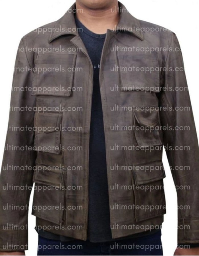 Mortal Kombat X Jason Voorhees Distressed Leather Jacket