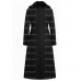 Rozalia Russian Fur Collar Black Trench Coat