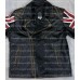 Uk Flag Union Jack Brown Distressed Quilted Leather Jacket