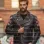 Uk Flag Union Jack Brown Distressed Quilted Leather Jacket