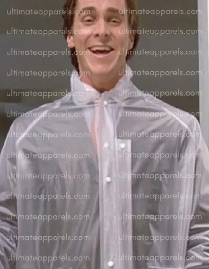 Christian Bale American Psycho Patrick Bateman Raincoat