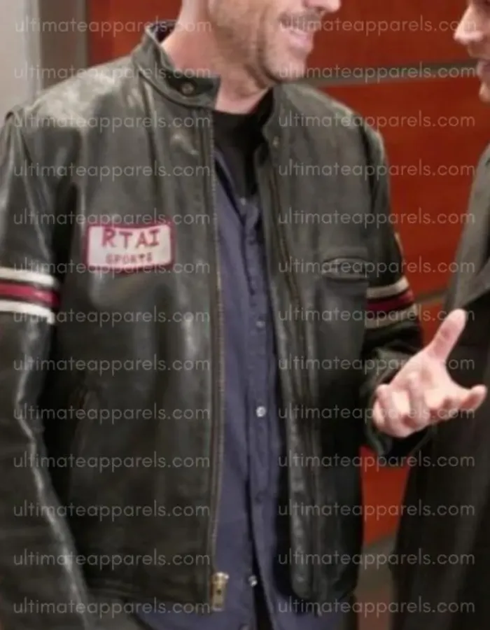 House MD Dr Gregory House Hugh Laurie Black Motorcycle Jacket House MD Dr Gregory House Hugh Laurie Black Motorcycle Jacket