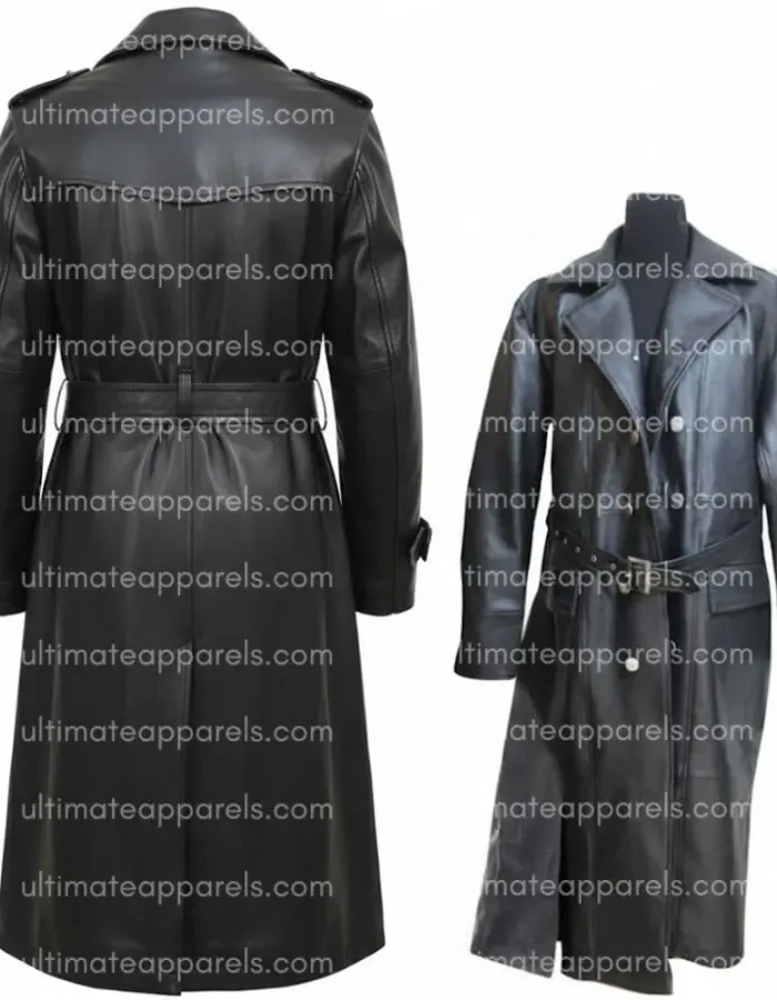 Ww2 German Schutzstaffel Black Trench Coat Ww2 German Schutzstaffel Black Trench Coat