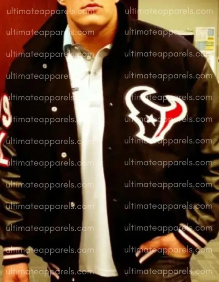 J.J Watt Houston Texans Letterman Jacket J.J Watt Houston Texans Letterman Jacket