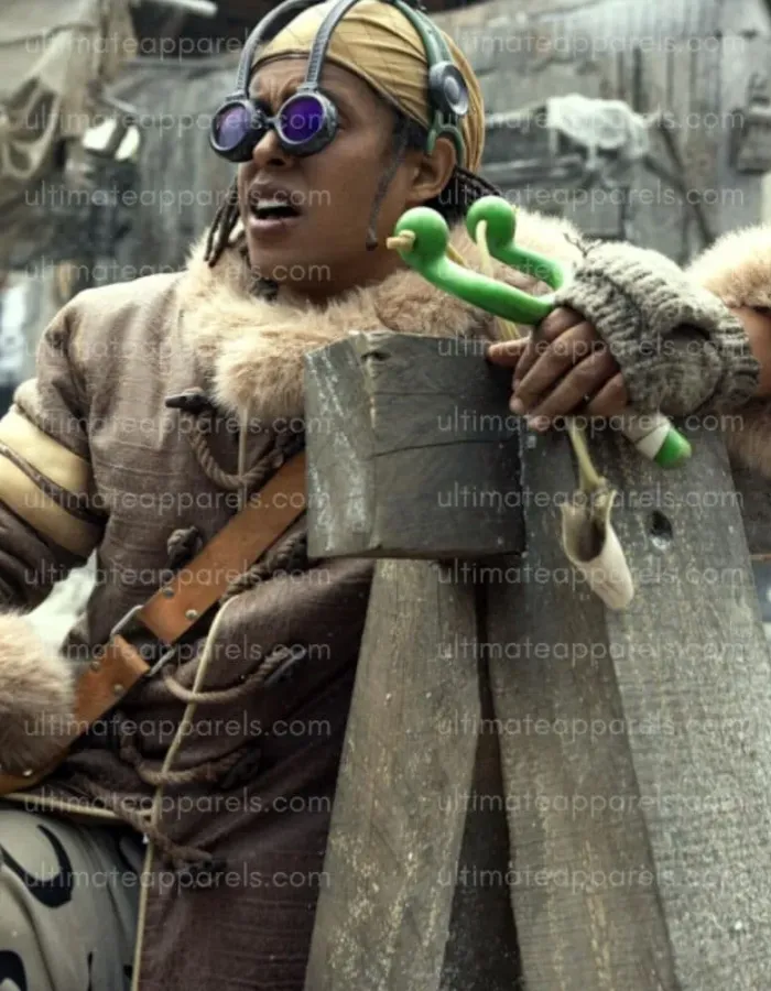One Piece S02 Jacob Romero Usopp Brown Shearling Leather Jacket One Piece S02 Jacob Romero Usopp Brown Shearling Leather Jacket