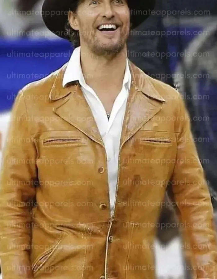 Matthew McConaughey Brown Leather Jacket