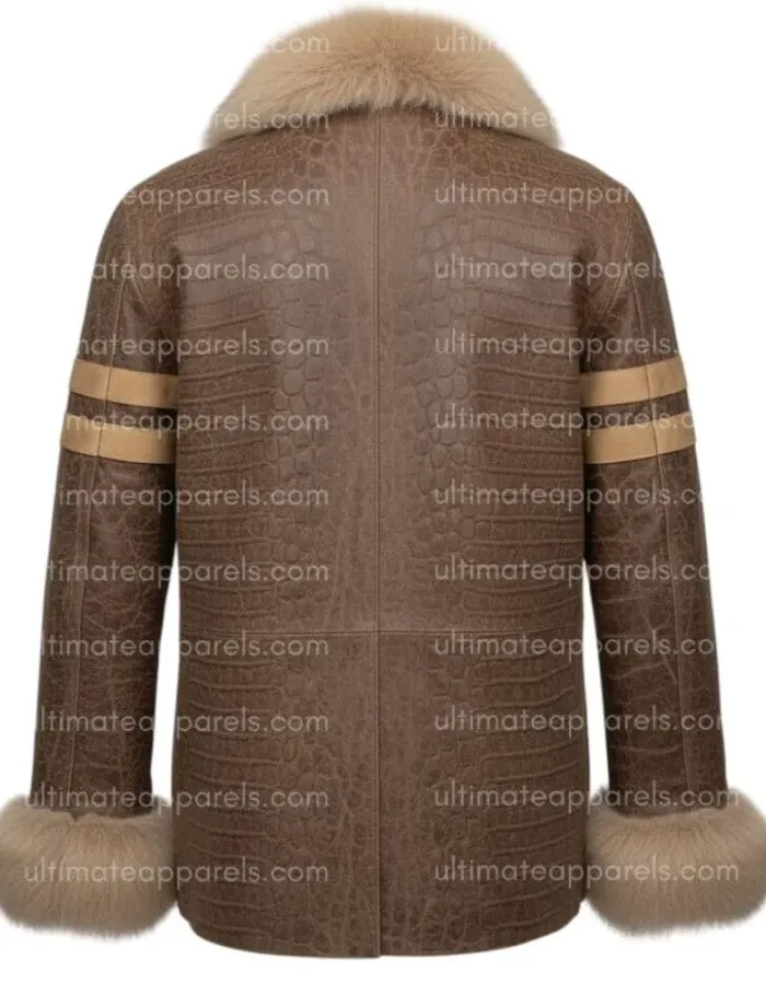 One Piece S02 Jacob Romero Usopp Brown Shearling Leather Jacket One Piece S02 Jacob Romero Usopp Brown Shearling Leather Jacket