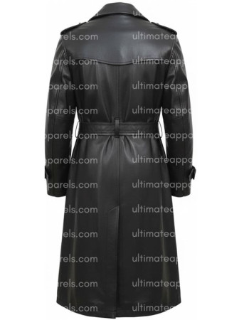 Ww2 German Schutzstaffel Black Trench Coat