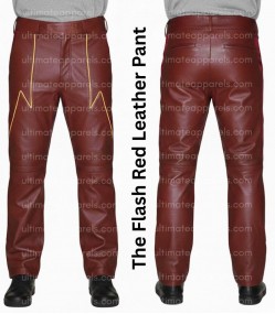 The Flash Barry Allen Slim Costume Leather Pants