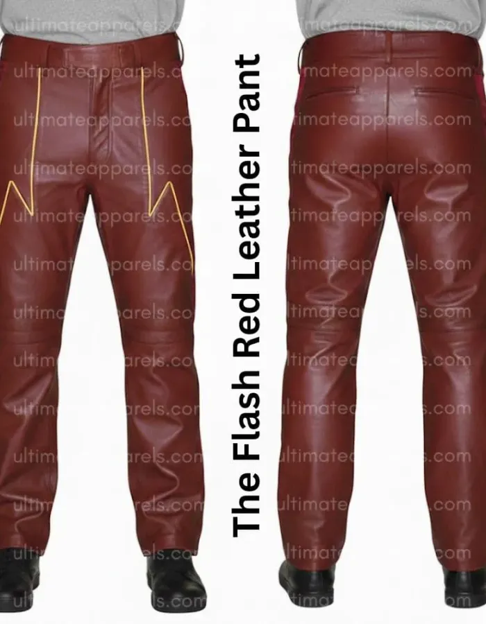 The Flash Barry Allen Slim Costume Leather Pants