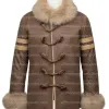 One Piece S02 Jacob Romero Usopp Brown Shearling Leather Jacket One Piece S02 Jacob Romero Usopp Brown Shearling Leather Jacket