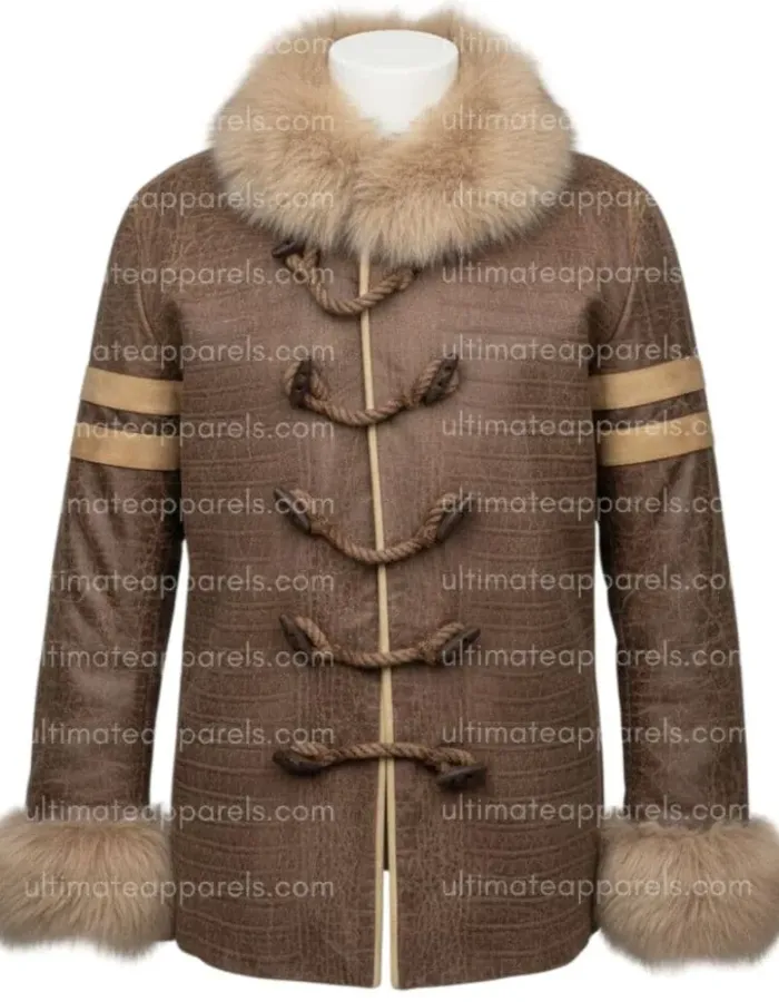 One Piece S02 Jacob Romero Usopp Brown Shearling Leather Jacket One Piece S02 Jacob Romero Usopp Brown Shearling Leather Jacket