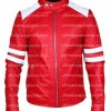 Fight Club Brad Pitt Red Jacket With White Stripes