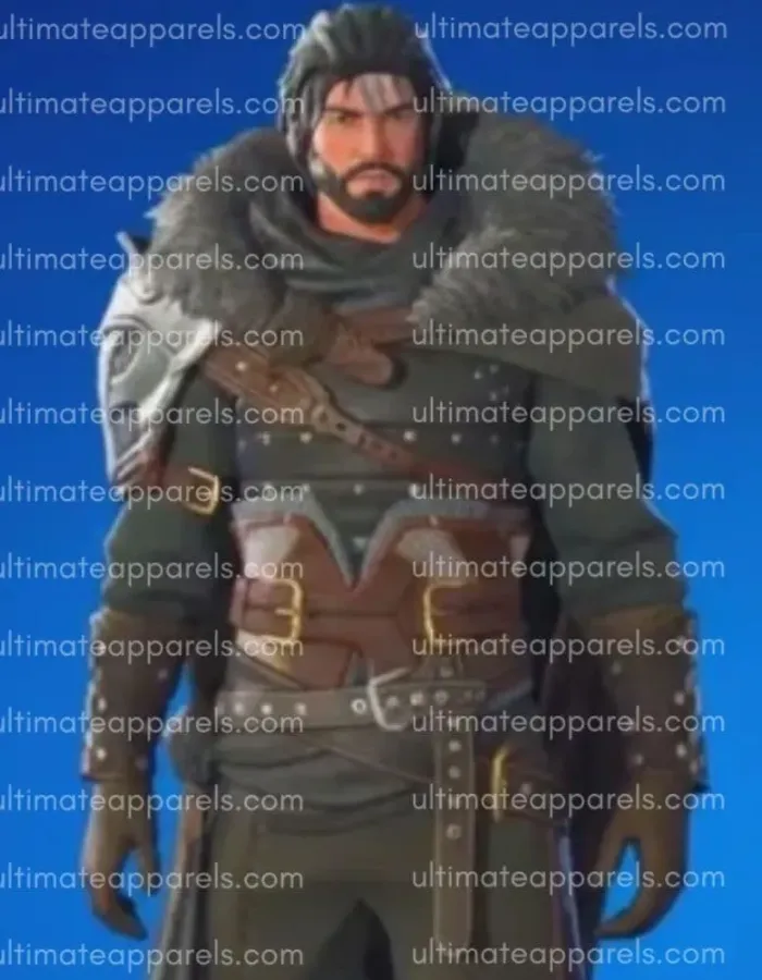 Kliff Inspired Crimson Desert Warrior Long Coat with Fur Collar & Tactical Belts Kliff Inspired Crimson Desert Warrior Long Coat with Fur Collar & Tactical Belts