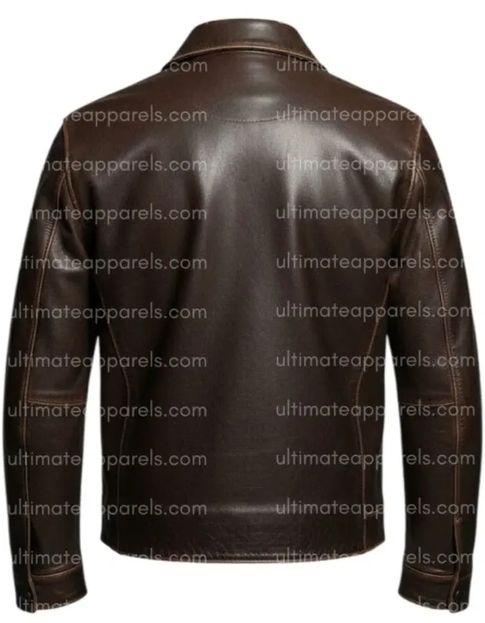 Den of Thieves Gerard Butler Big Nick Brown Leather Jacket