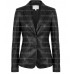 Ladies Elizabeth and James Black Leather Blazer