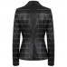Ladies Elizabeth and James Black Leather Blazer