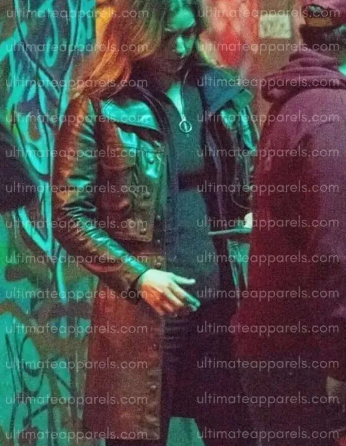 The Falcon and The Winter Soldier Emily Vancamp (Sharon Carter) Black Leather Coat The Falcon and The Winter Soldier Emily Vancamp (Sharon Carter) Black Leather Coat