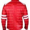 Fight Club Brad Pitt Red Jacket With White Stripes