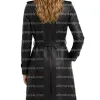 Inheritance Lily Collins Lauren Monroe Black Leather Coat 