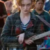 O’Dessa 2025 Sadie Sink Black Leather Jacket