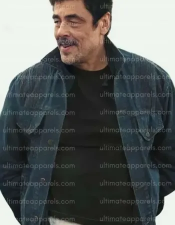 One Battle After Another Benicio Del Toro Denim Jacket