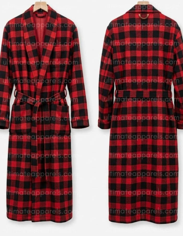 One Battle After Another 2025 Leonardo DiCaprio Plaid Coat One Battle After Another 2025 Leonardo DiCaprio Plaid Coat