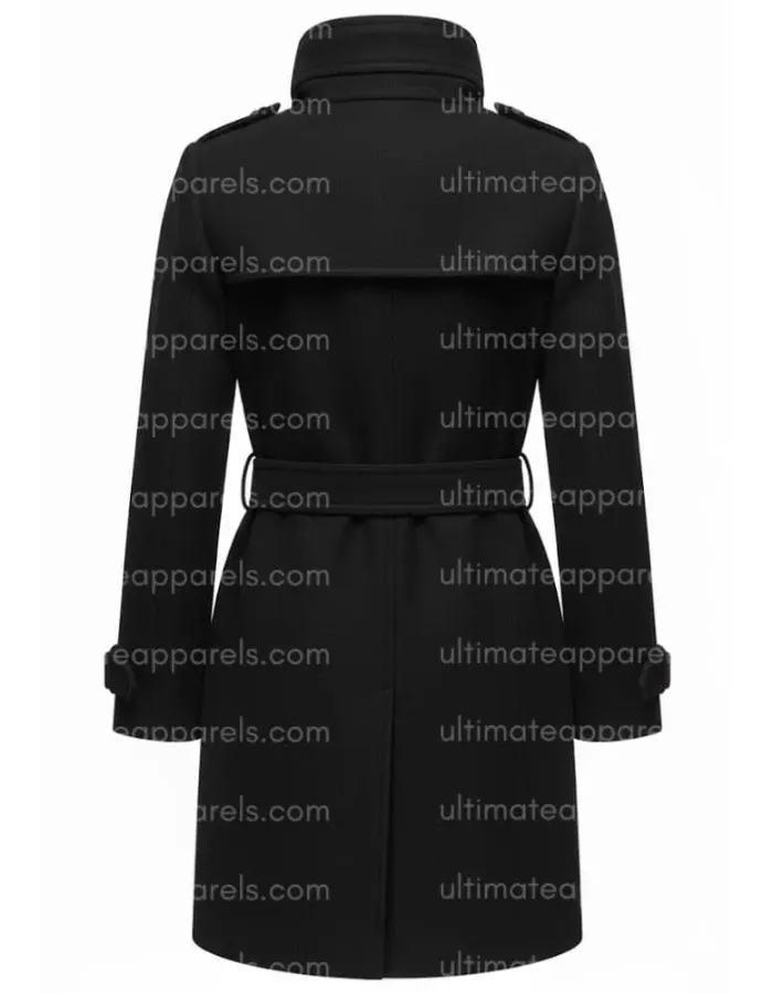 Power Lela Loren Angela Valdes Black Trench Coat