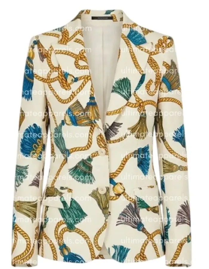 The White Lotus S02 Sabrina Impacciatore Printed Blazer The White Lotus S02 Sabrina Impacciatore Printed Blazer
