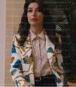 The White Lotus S02 Sabrina Impacciatore Printed Blazer