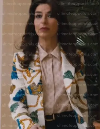 The White Lotus S02 Sabrina Impacciatore Printed Blazer
