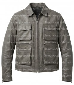 One Piece S02 Zoro Grey Leather Jacket