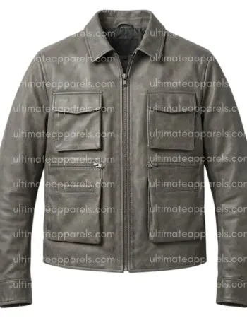 One Piece S02 Zoro Grey Leather Jacket