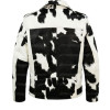 Black & White Real Hair-on Cowhide Leather Jacket for Men – Premium Winter Biker Outerwear Black & White Real Hair-on Cowhide Leather Jacket for Men – Premium Winter Biker Outerwear