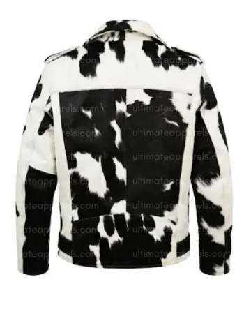 Black & White Real Hair-on Cowhide Leather Jacket for Men – Premium Winter Biker Outerwear Black & White Real Hair-on Cowhide Leather Jacket for Men – Premium Winter Biker Outerwear