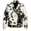Black & White Real Hair-on Cowhide Leather Jacket for Men – Premium Winter Biker Outerwear
