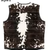 Handmade Western Cowhide Leather Natural Hairon Vest