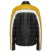Los Angeles Hailey Bieber Black and Yellow Leather Jacket