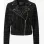 The Midnight Rebel Studded Women’s Black Fringe Biker Jacket
